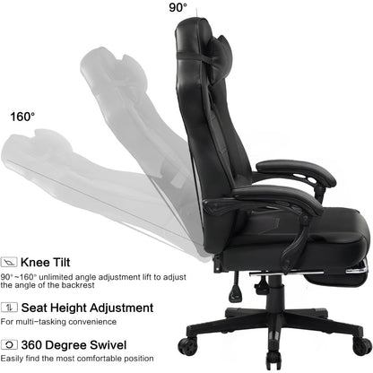 Computer Gaming Chair with Footrest, Esports Gaming Chair